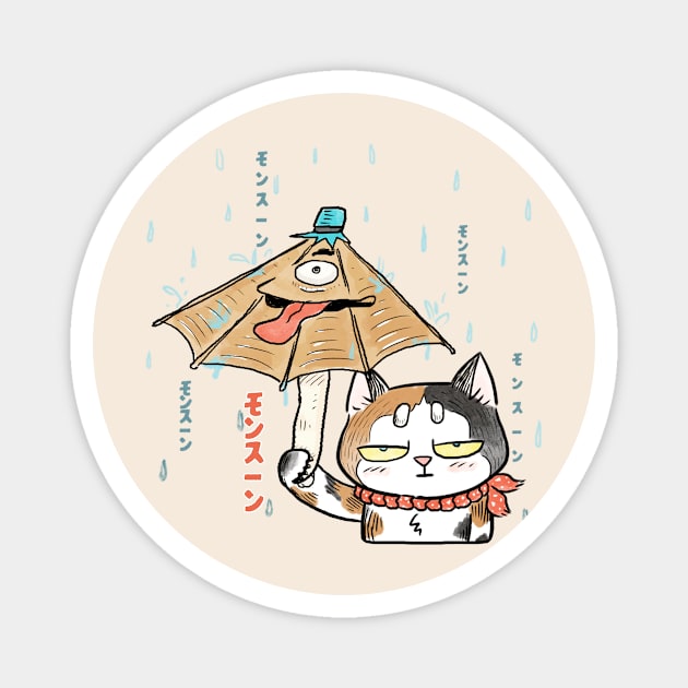 Monsoon in Yokai Villa Japan Magnet by OzzyMac